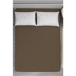 Простыня на резинке горький шоколад 180х200  бязь 120гр/м Текстильная коллекция