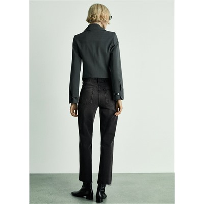 Jeans Blanca rectos crop