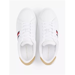 Signature Stripe Leather Court Sneaker Women