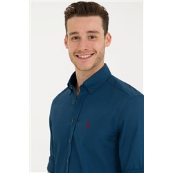 Erkek Lacivert Uzun Kollu Gömlek