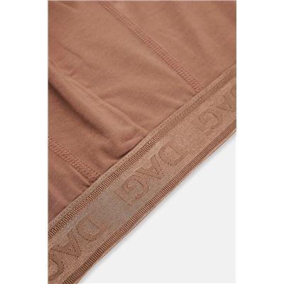 Dagi Açık Kahve-Lacivert 4210 2'Li Düz Mıcro Modal Boxer