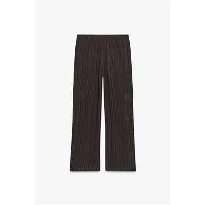 STRIPED FLOWING CARGO TROUSERS