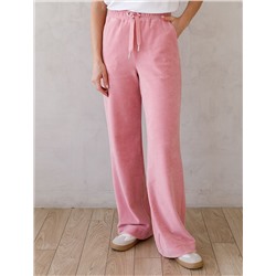 Прямые брюки из бархатистого велюра