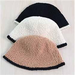 Модная твидовая повседневная зимняя панама контрастного цвета