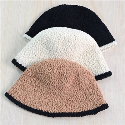 Модная твидовая повседневная зимняя панама контрастного цвета