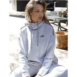 Худи среднего объема из эластичного футера трехнитики c начесом