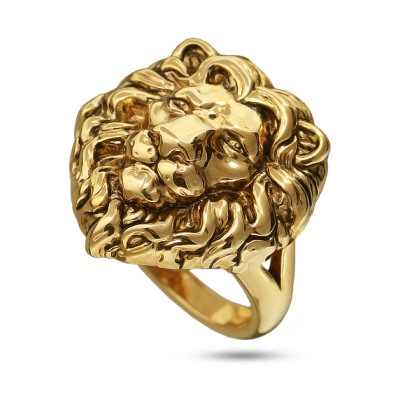 Кольцо Король лев (покрытие золото с патиной), Есть комплект