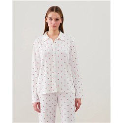 Camisa de punto estampada