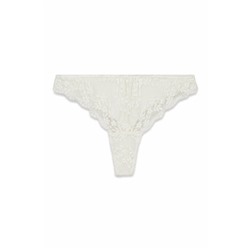 Tanga modal y encaje blanca