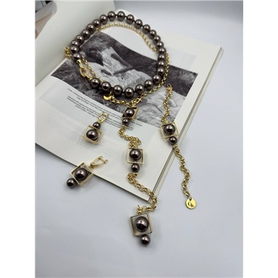 Браслет «Мисс Ди» с шоколадным жемчугом