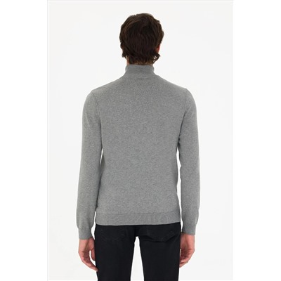 Erkek Gri Melanj Basic Kazak