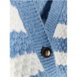 Strickjacke mit Wollezusatz