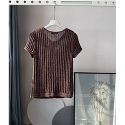 Женский кардиган фактурной вязки с коротким рукавом  МАНГ*О