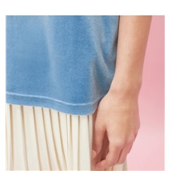 Бархатная футболка с вышивкой Juic*y Coutur*e. Аутлет-магазин