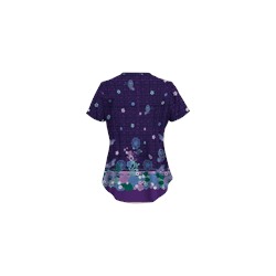 UA Butterfly Chic Grape Print Scrub Top