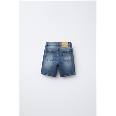FIVE-POCKET DENIM BERMUDA SHORTS