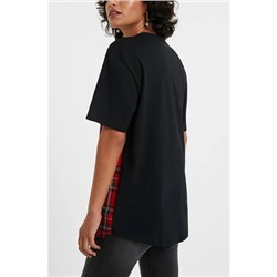 Camiseta oversize tartán