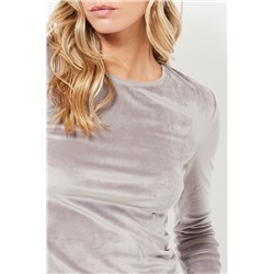 Camiseta de terciopelo - Gris