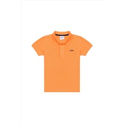 Erkek Çocuk Turuncu Basic Polo Yaka Tişört