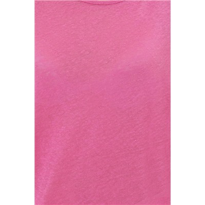 Kadın Pembe Bisiklet Yaka Kolsuz Tişört