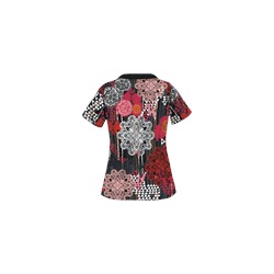 UA Desert Flower Black Scrub Top