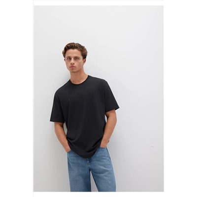 Mavi Siyah Basic Tişört Loose Fit / Bol Rahat Kesim 066249-900