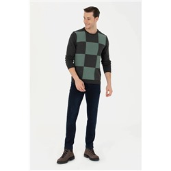 Erkek Antrasit Melanj Kazak