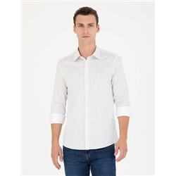 Haki Slim Fit Uzun Kollu Gömlek