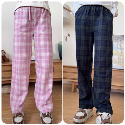 Домашние фланелевые штаны с карманами