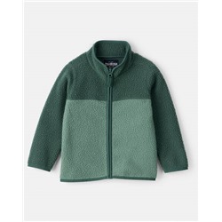 OshKosh B'gosh    Toddler Boy Color Block Microfleece Zip-Up Jacket - Green