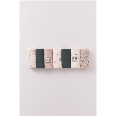 Pack 7 bragas clásicas Snoopy multicolor