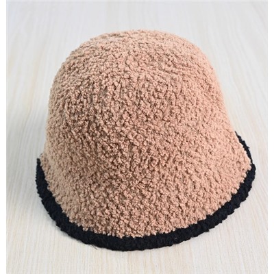 Модная твидовая повседневная зимняя панама контрастного цвета