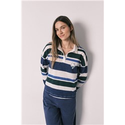 Pijama largo Hello Kitty algodón polo rayas