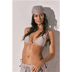 Pañuelo algodón estampado geométrico