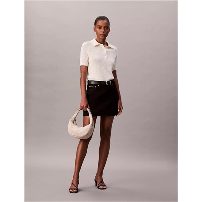 Allover Monogram Logo Crescent Shoulder Bag