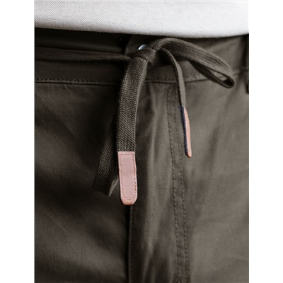 Брюки с поясом на резинке из эластичного твилла