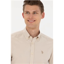 Erkek Kum Uzun Kollu Gömlek