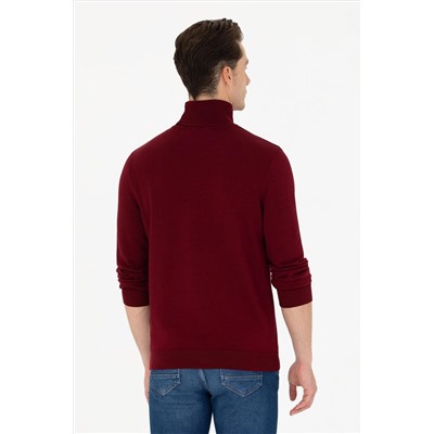 Erkek Bordo Basic Kazak