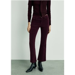 Pantalón Sienna flare crop pana