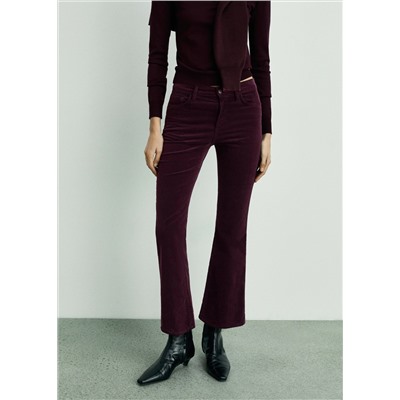 Pantalón Sienna flare crop pana