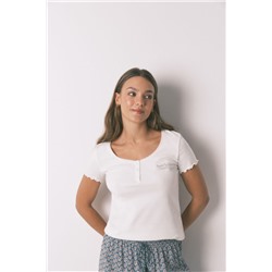Camiseta manga corta algodón blanco