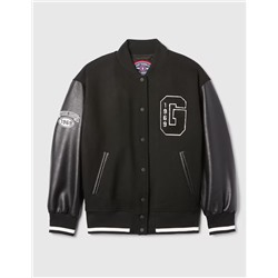 Wool Varsity Logo Boyfriend Jacket