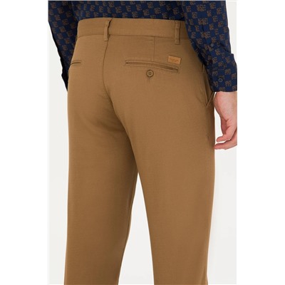 Erkek Camel Kanvas Pantolon