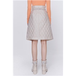 Falda cruzada de seda Beige