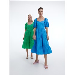 Baumwollkleid mit Rüschen