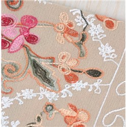 Мягкая, плюшевая, теплая, богато вышитая цветочная шаль/шарф для зимы