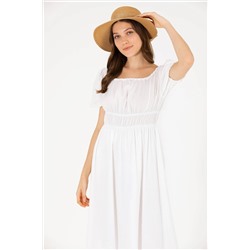 Kadın Beyaz Dokuma Elbise