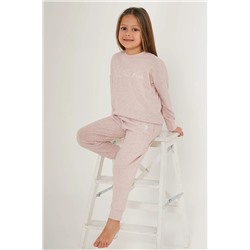Kız Çocuk Pembe Pijama Takımı