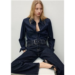 Jeans rectos tiro bajo cinturón