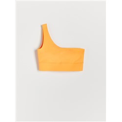 Einarmiges Top mit Blumenmuster